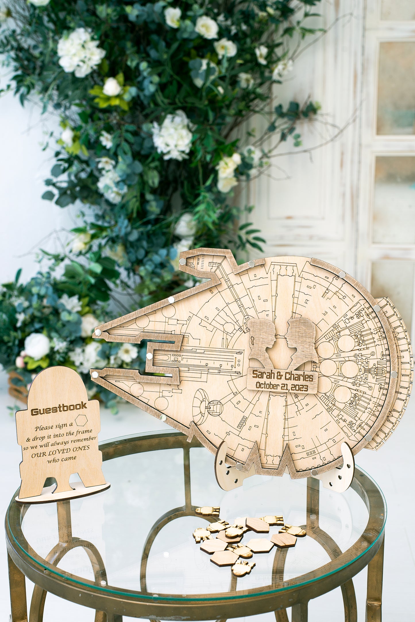 Millennium Falcon wedding guest book alternative