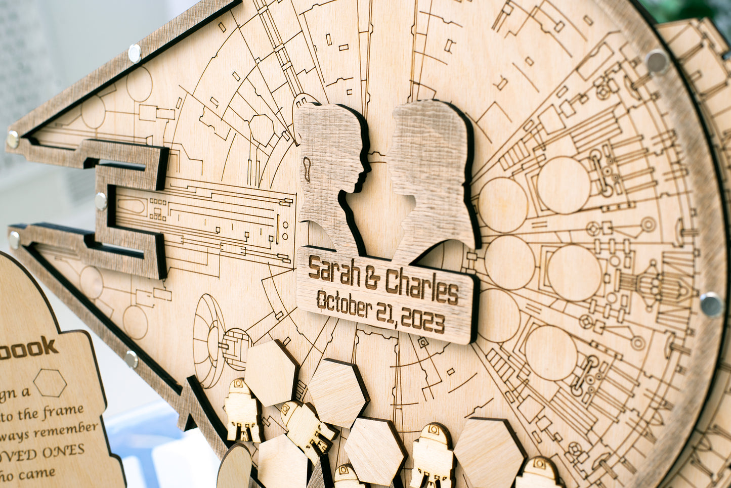Millennium Falcon wedding guest book alternative