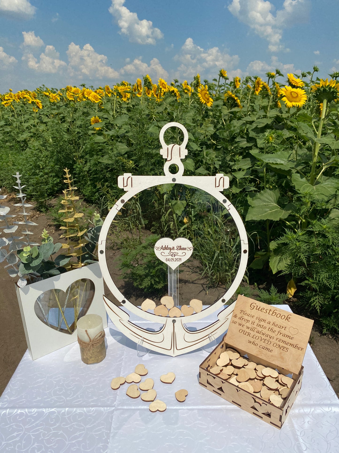 Wedding guest book alternative anchor