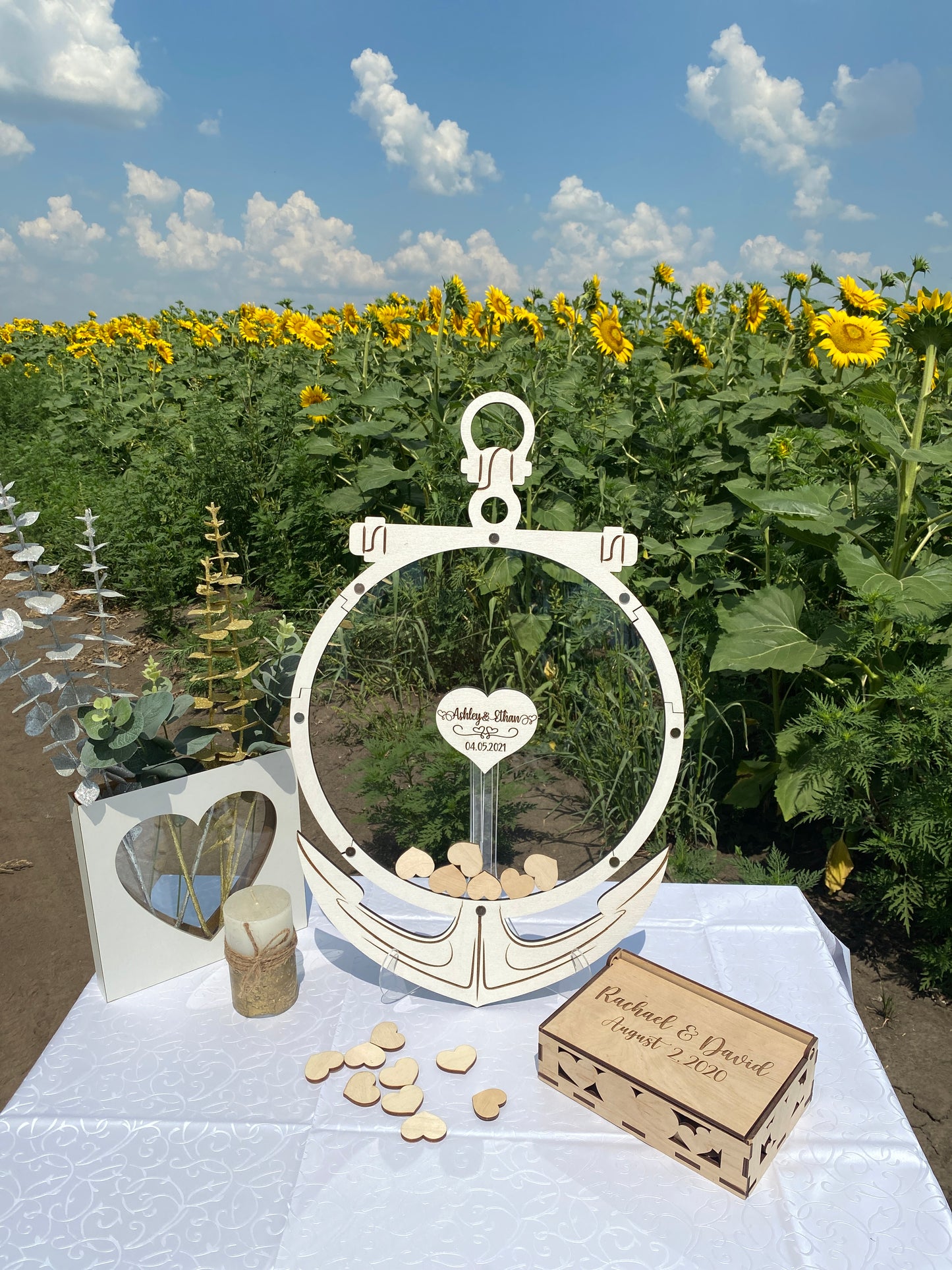 Wedding guest book alternative anchor