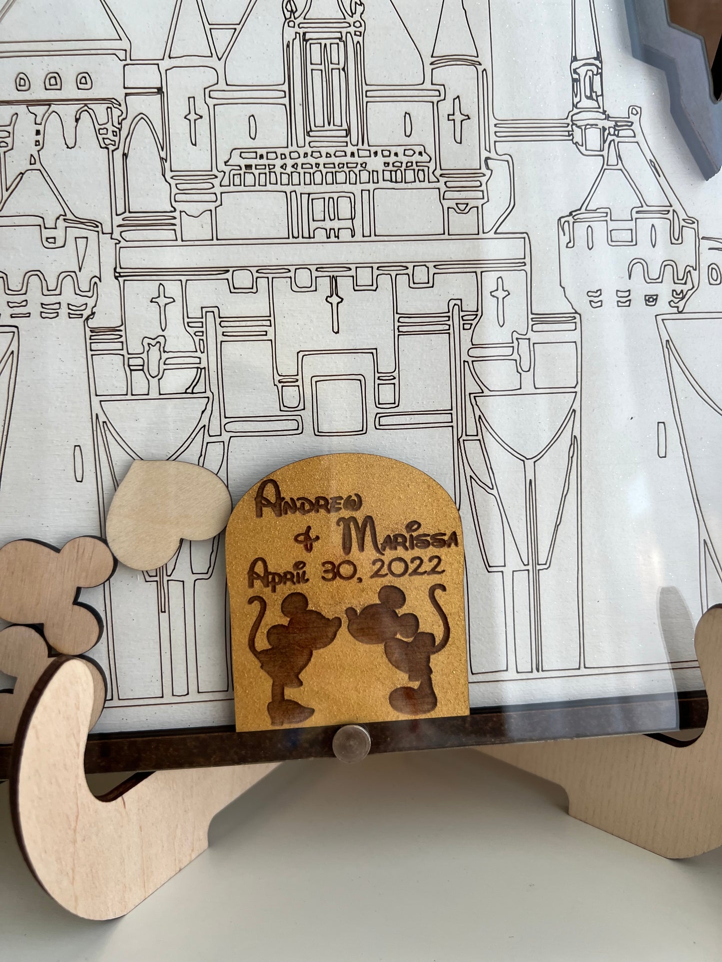 Disney inspired castle wedding guest book alternative