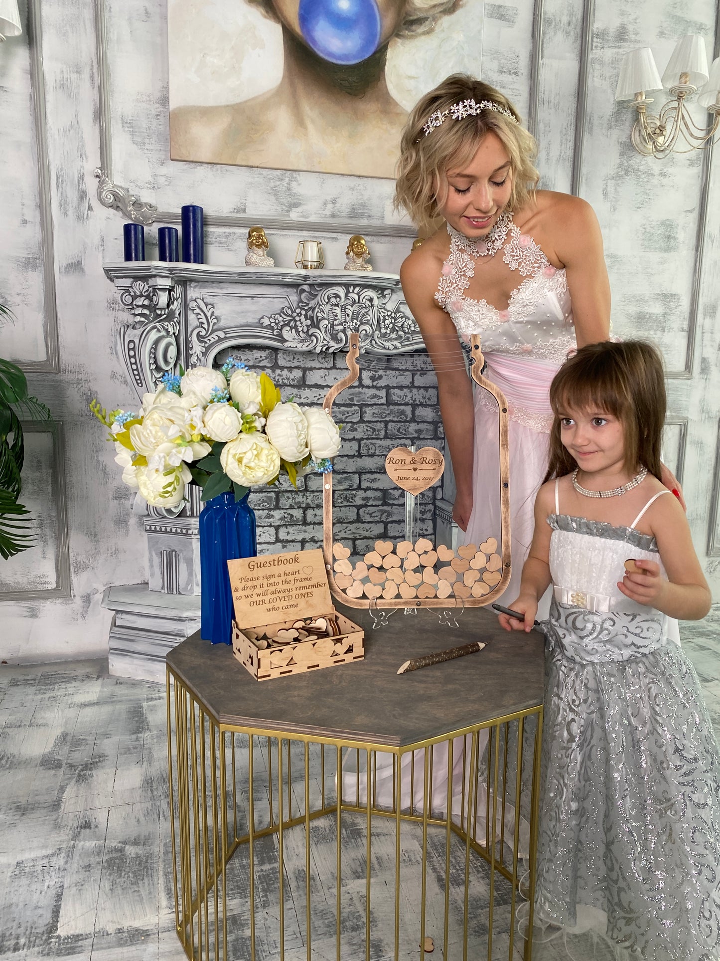 Mason Jar wedding guest book alternative