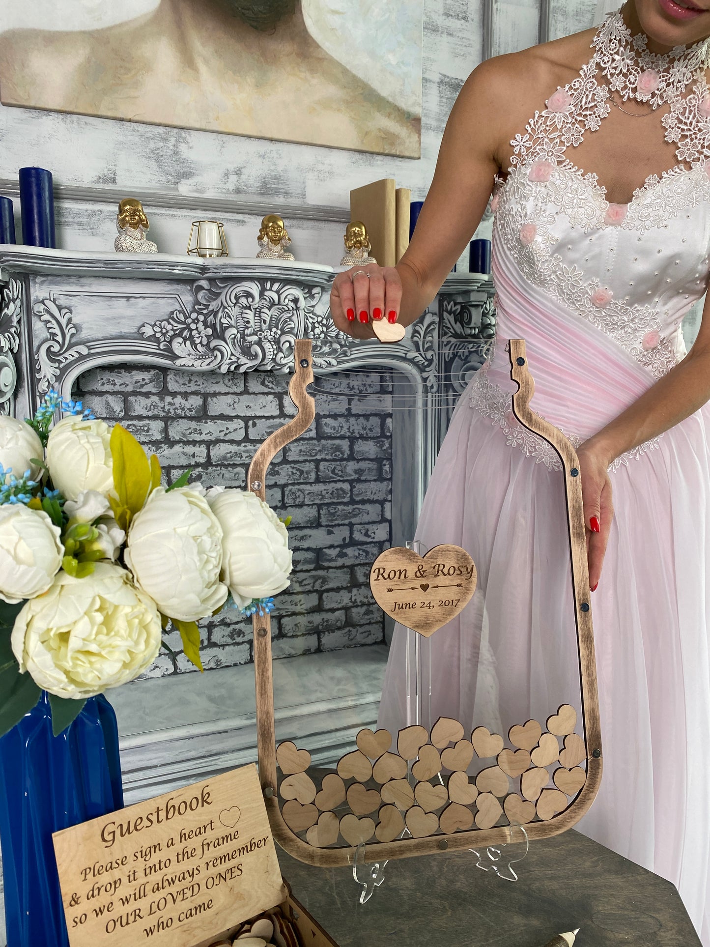 Mason Jar wedding guest book alternative