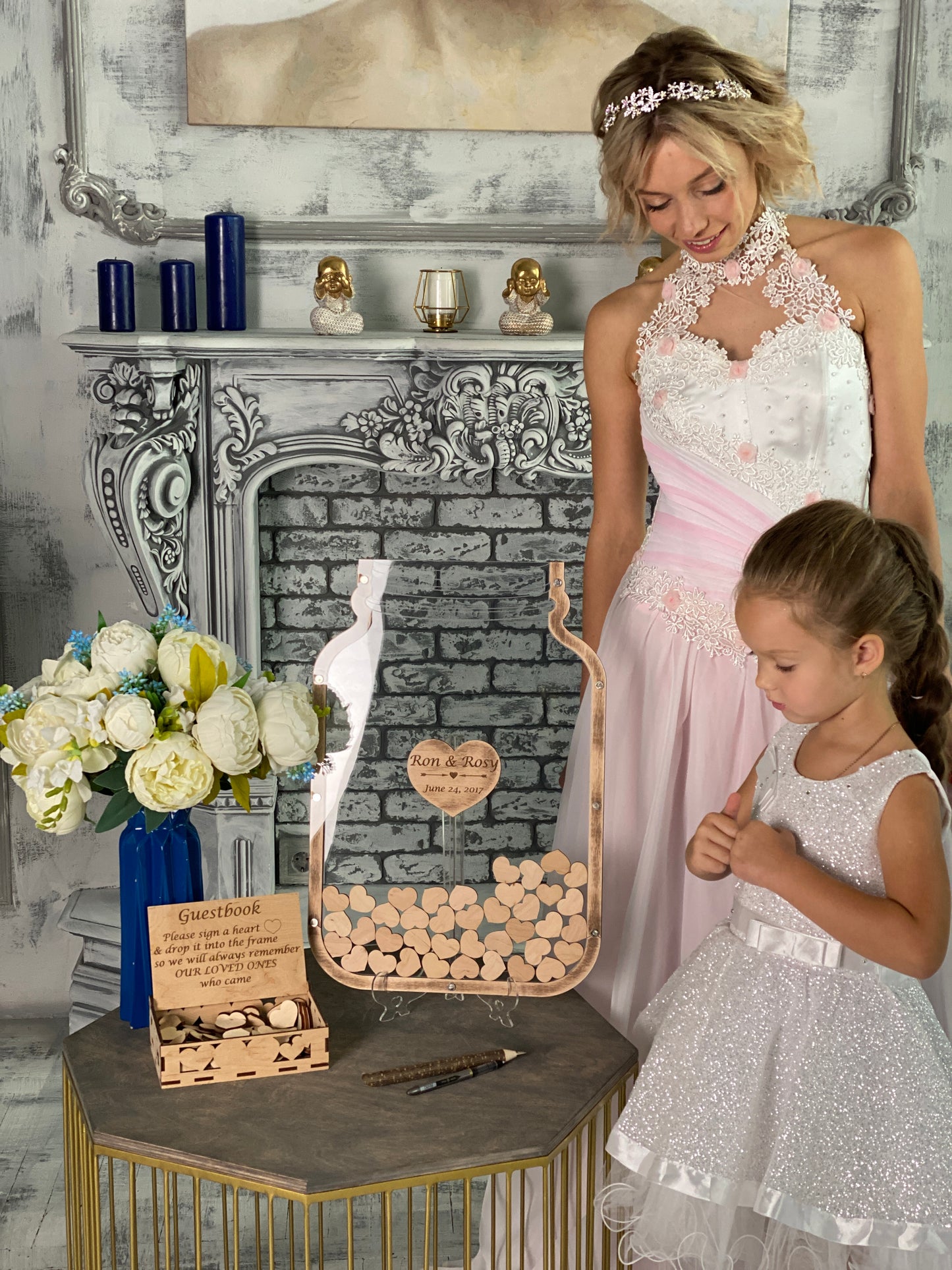 Mason Jar wedding guest book alternative
