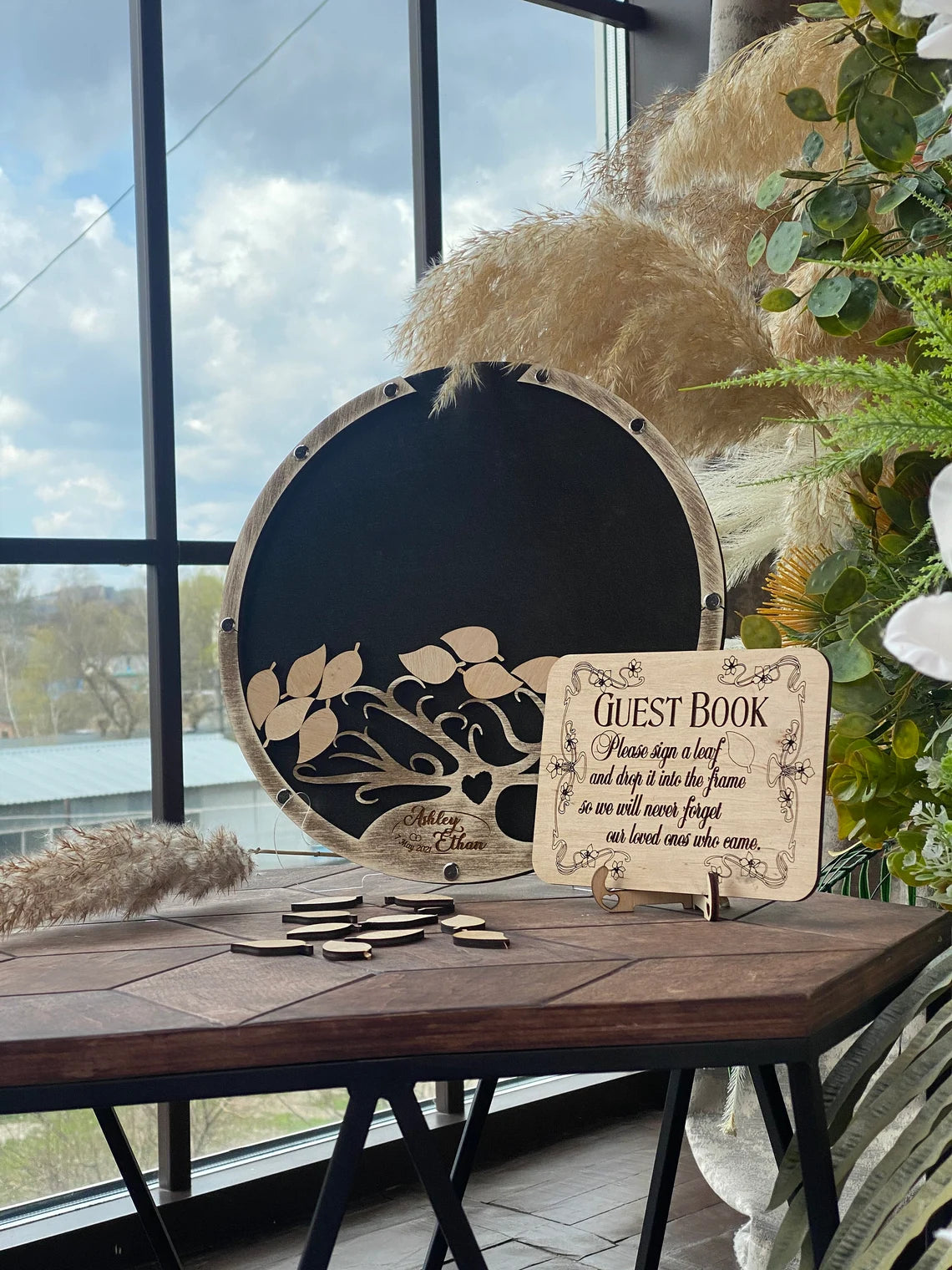 Tree wedding guest book alternative