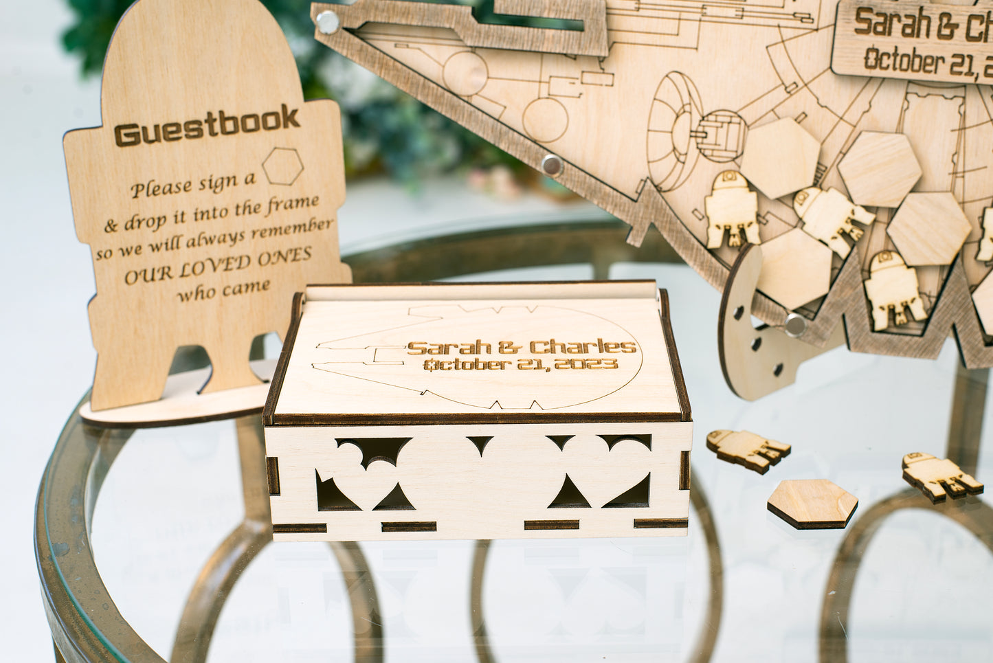 Millennium Falcon wedding guest book alternative