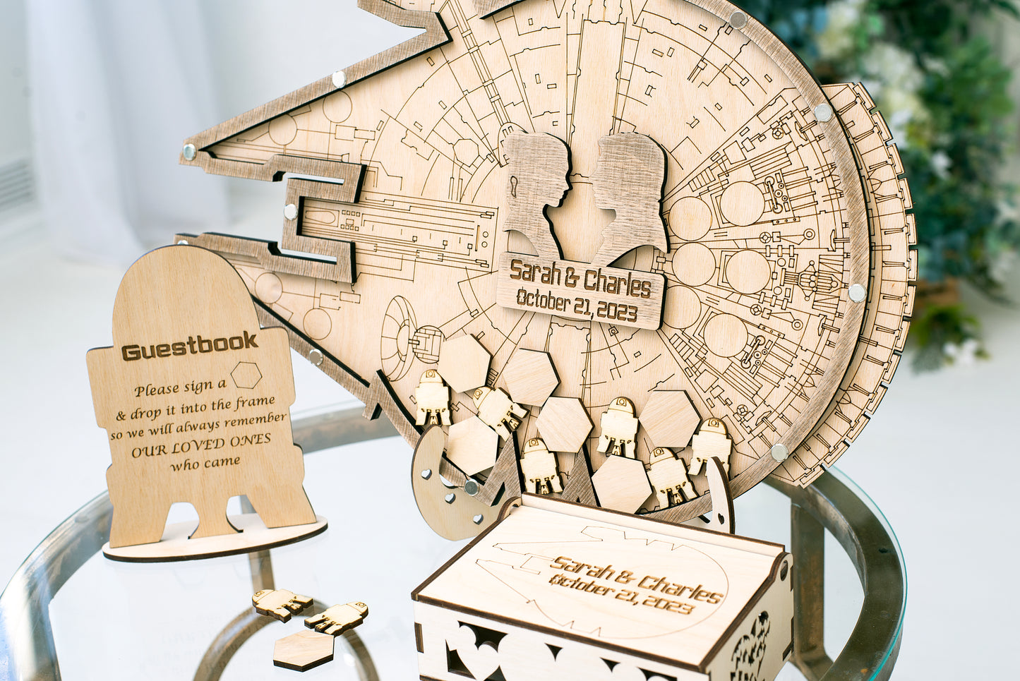 Millennium Falcon wedding guest book alternative