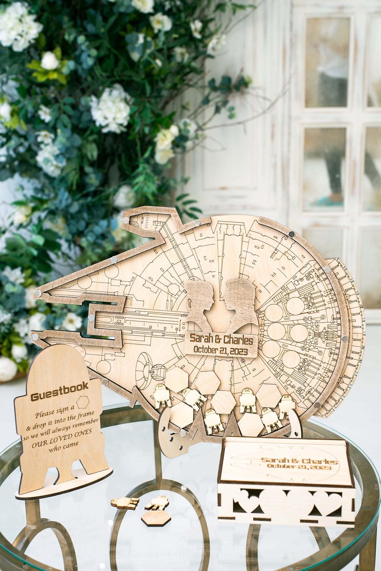 Millennium Falcon wedding guest book alternative