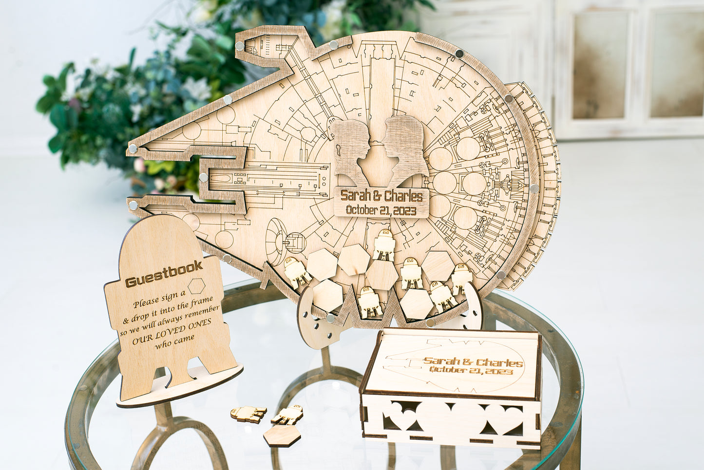 Millennium Falcon wedding guest book alternative