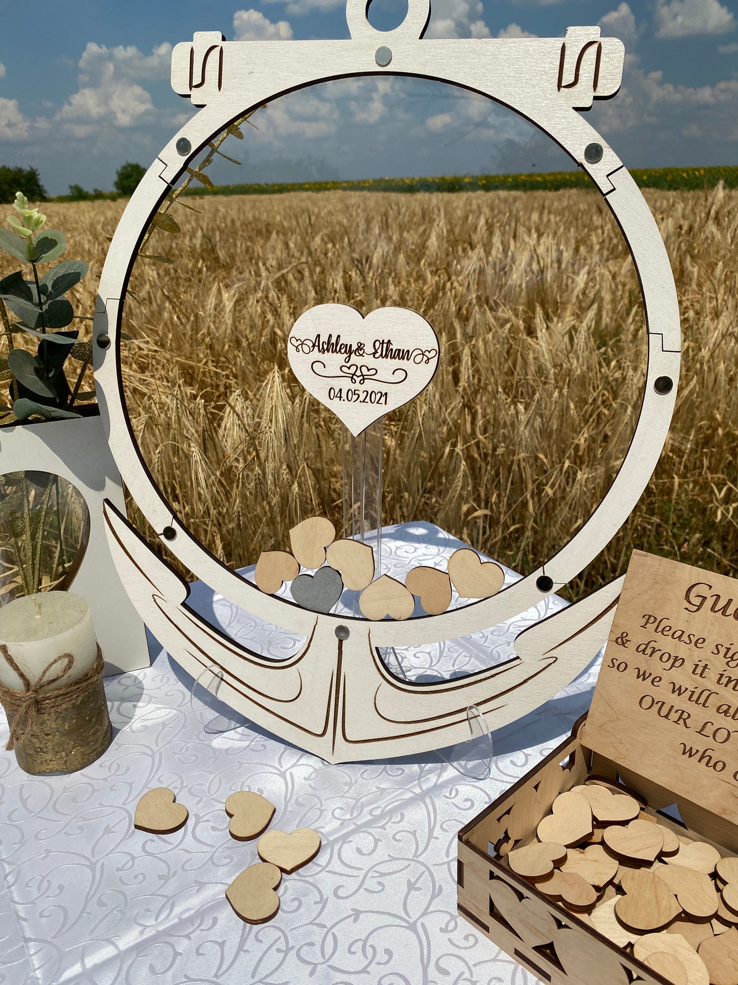 Wedding guest book alternative anchor