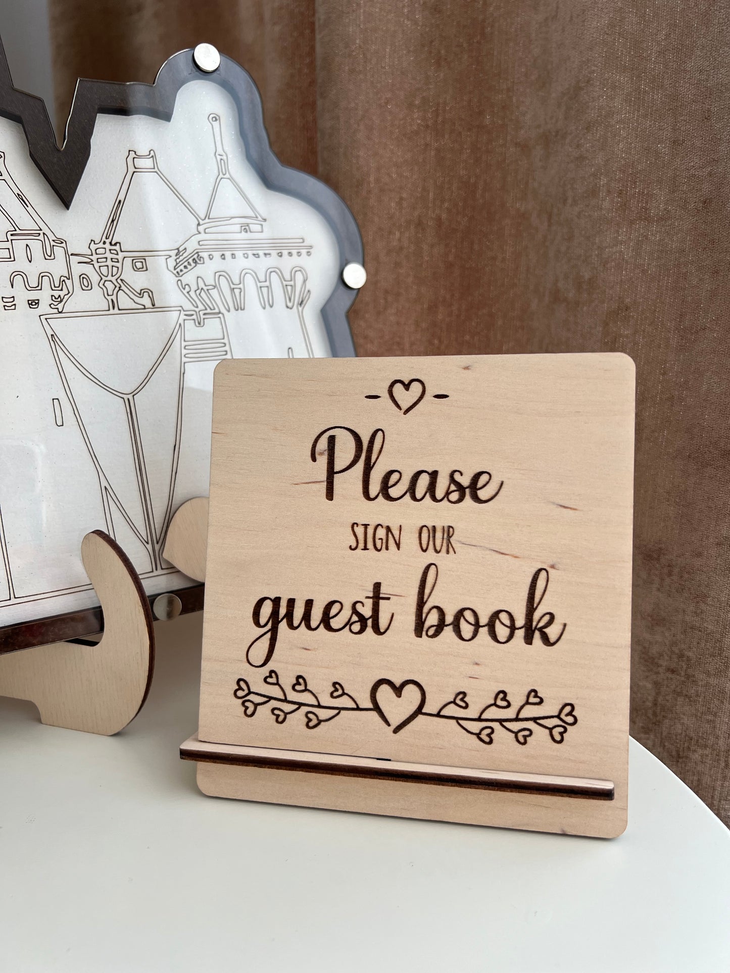 Disney inspired castle wedding guest book alternative