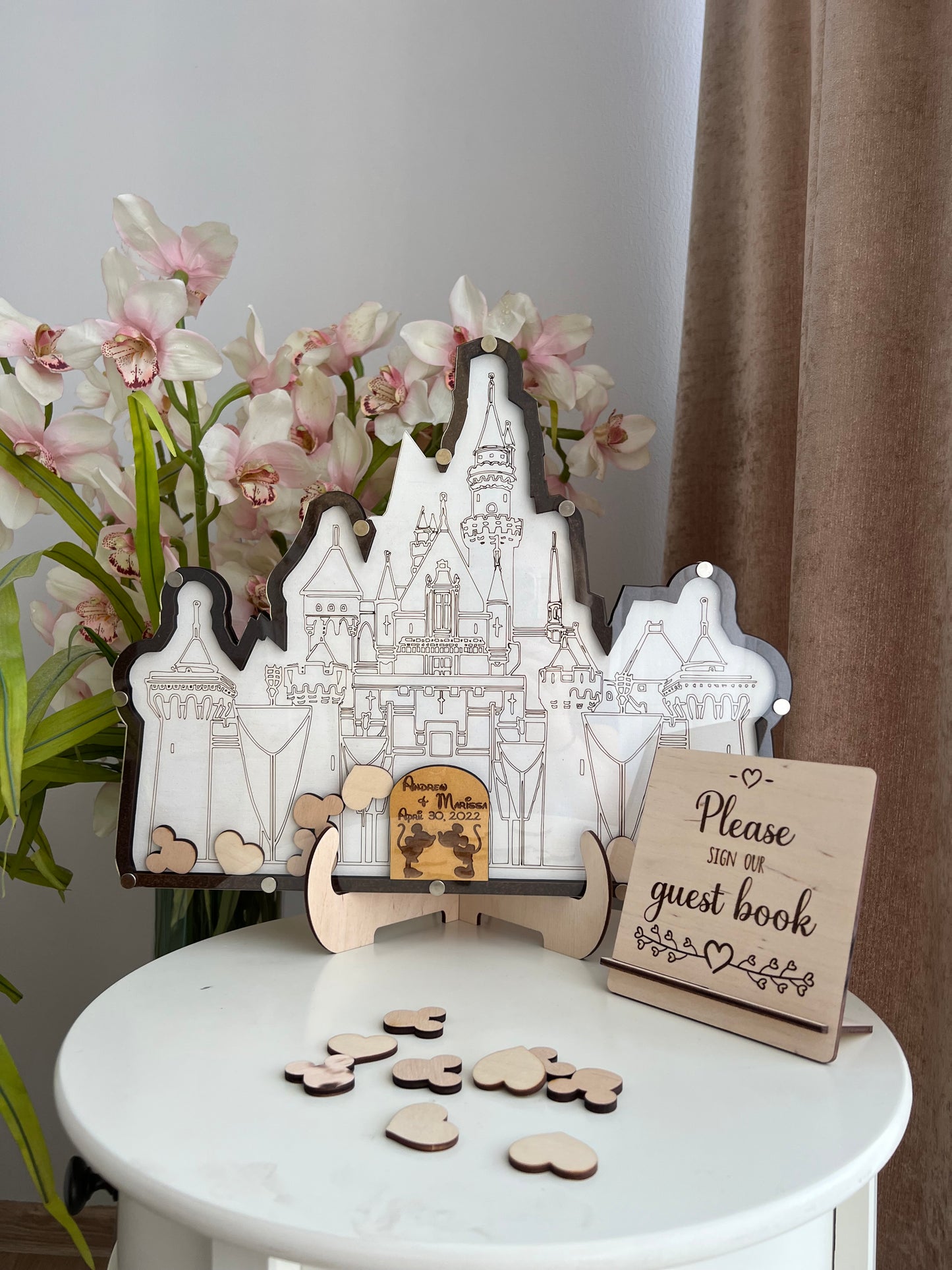 Disney inspired castle wedding guest book alternative