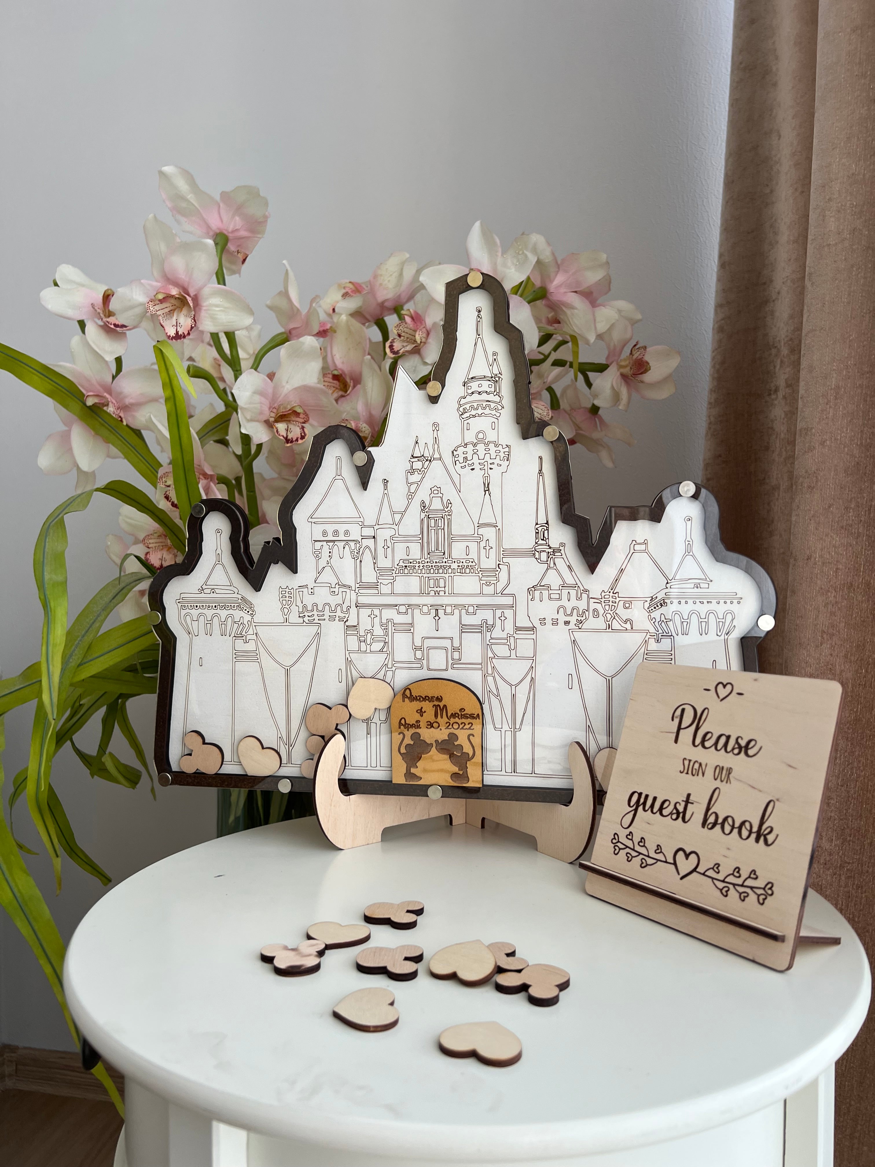 Disney 50th Anniversary Castle Inspired GuestBook on sale Alternative ,Guestbook Sign, Guestbook , Wedding Portrait, Portrait Guest Sign-In