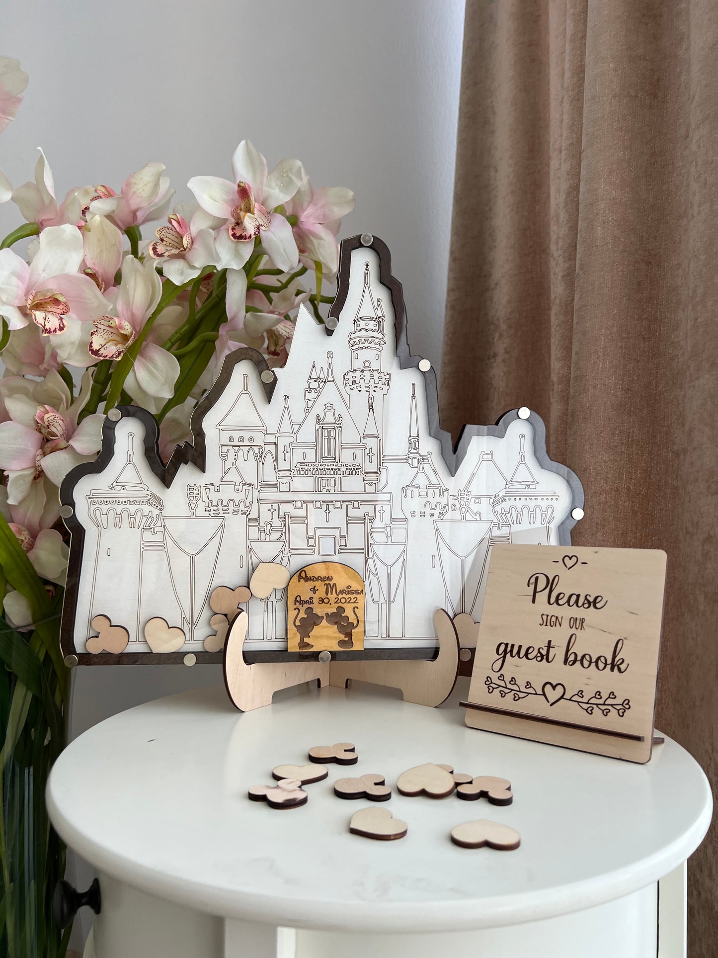 Disney inspired castle wedding guest book alternative