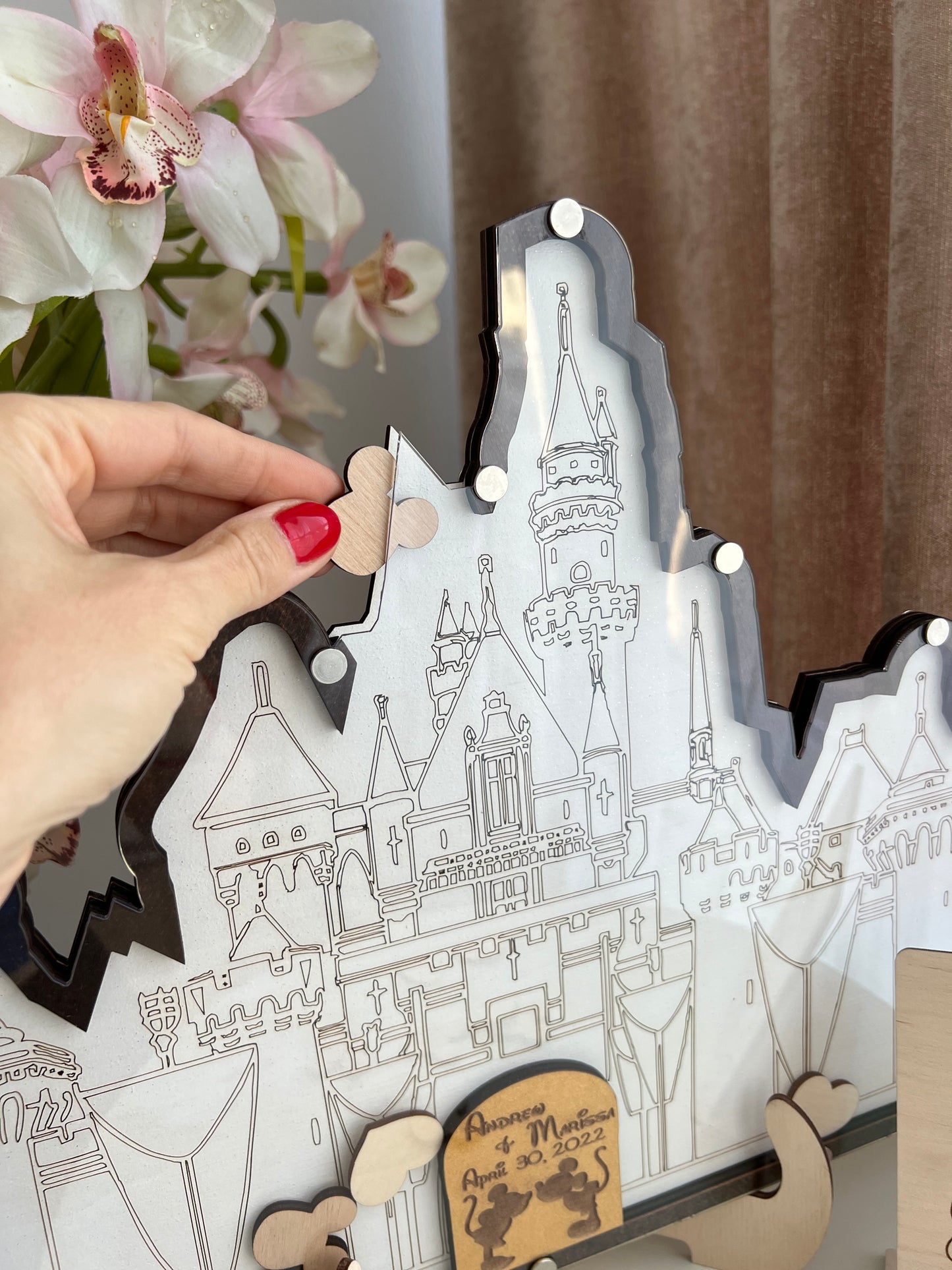 Disney inspired castle wedding guest book alternative