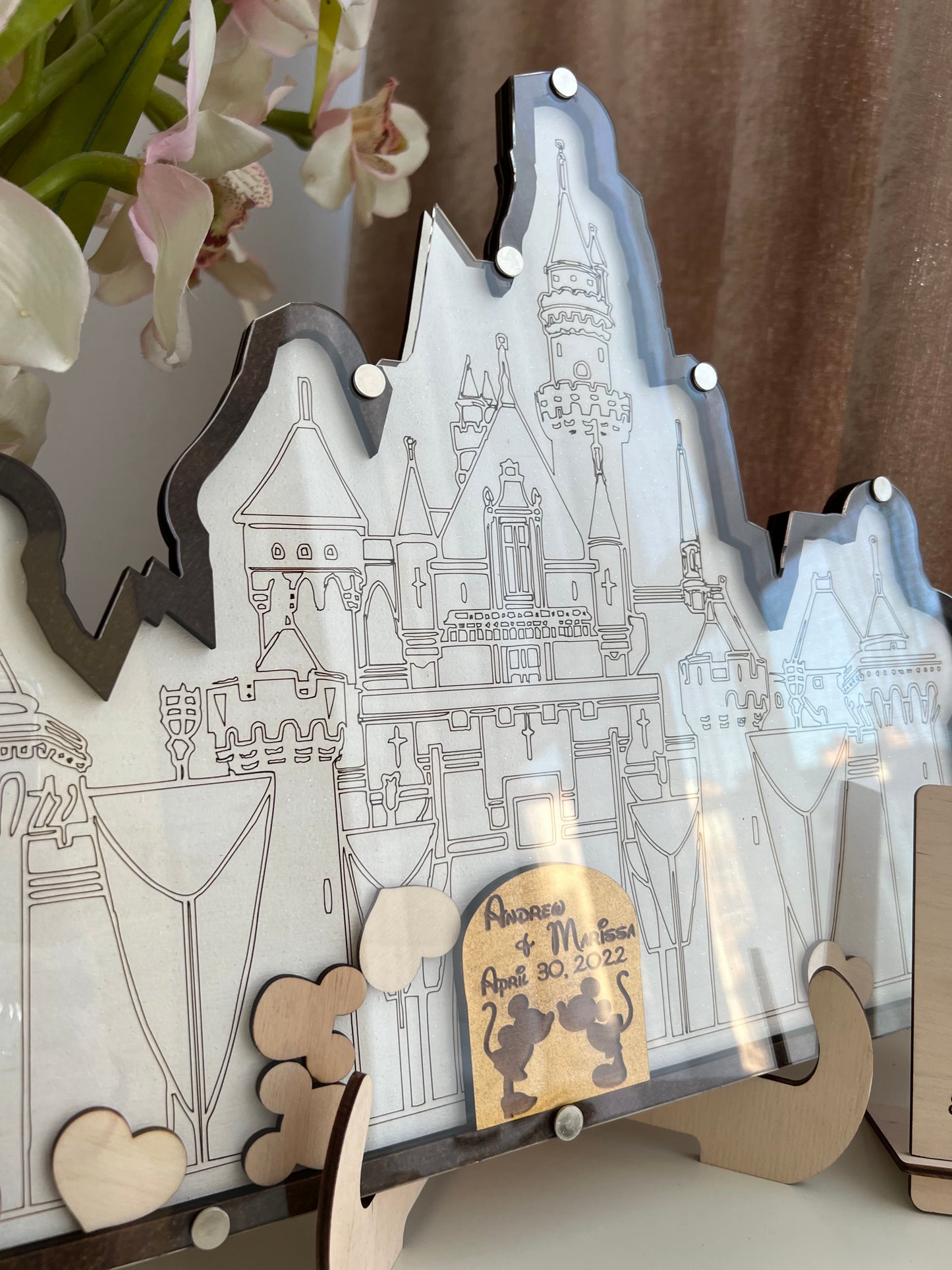 Disney inspired castle wedding guest book alternative