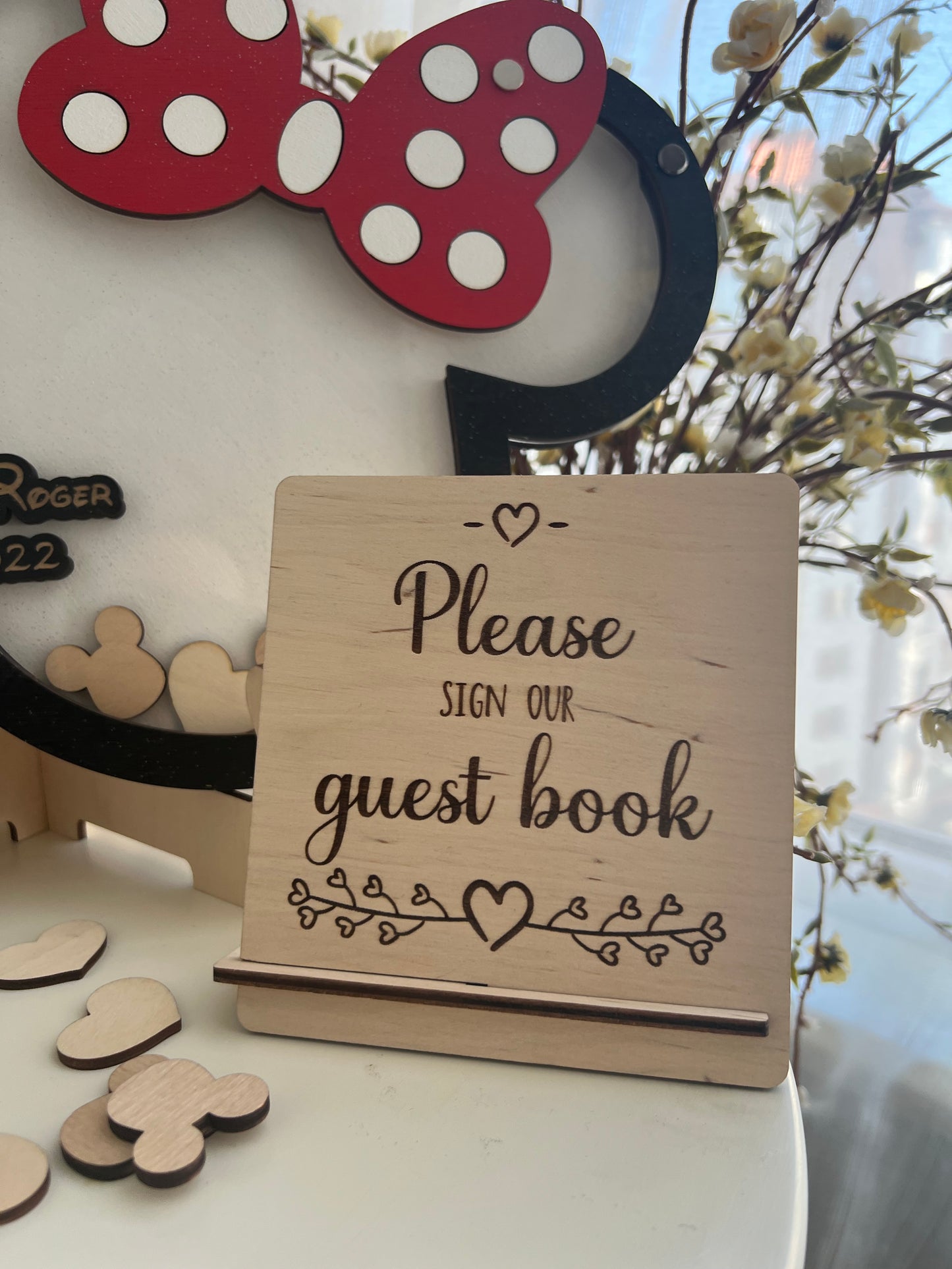 Disney wedding guest books with Mickey and Minnie