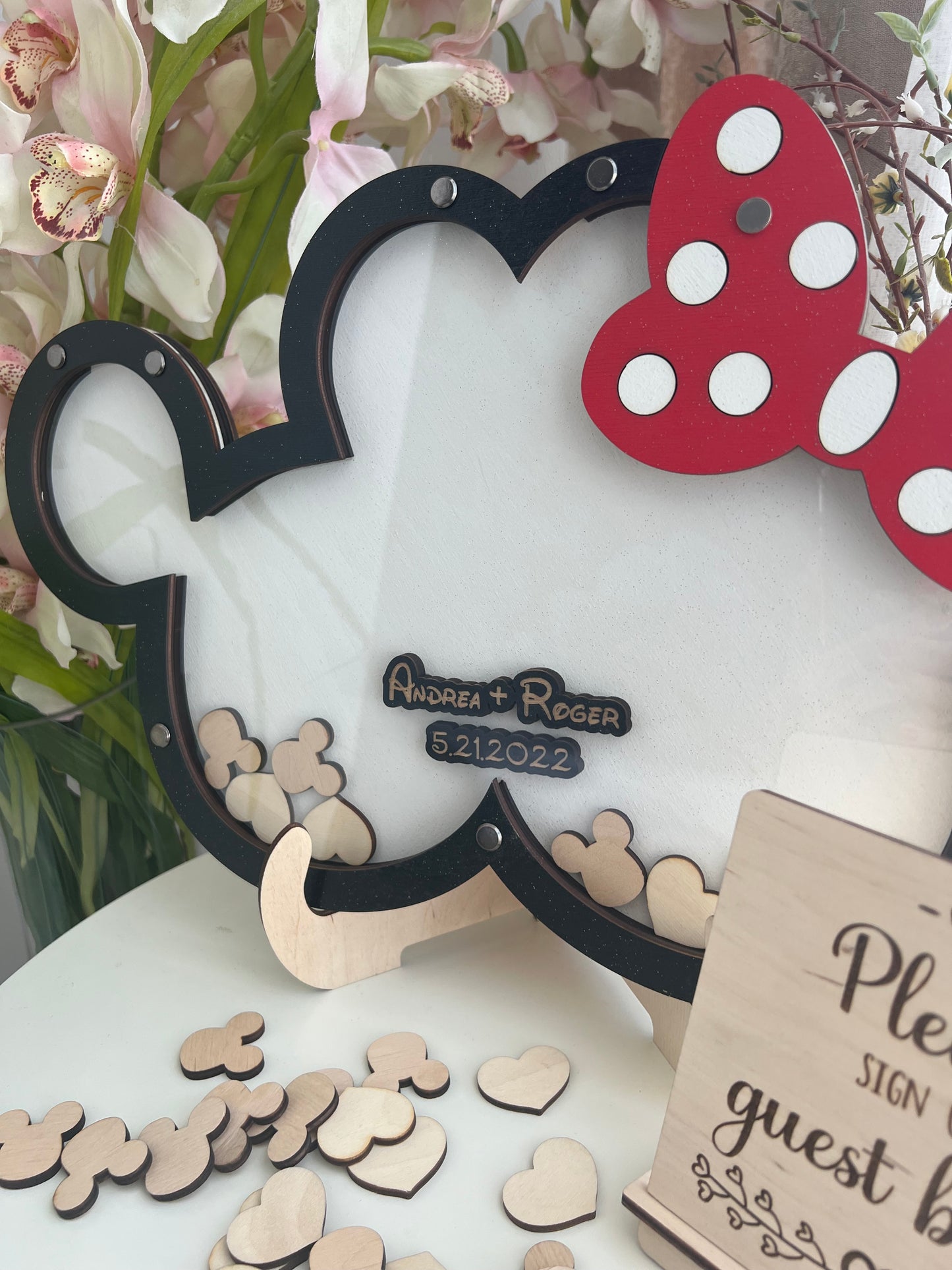 Disney wedding guest books with Mickey and Minnie