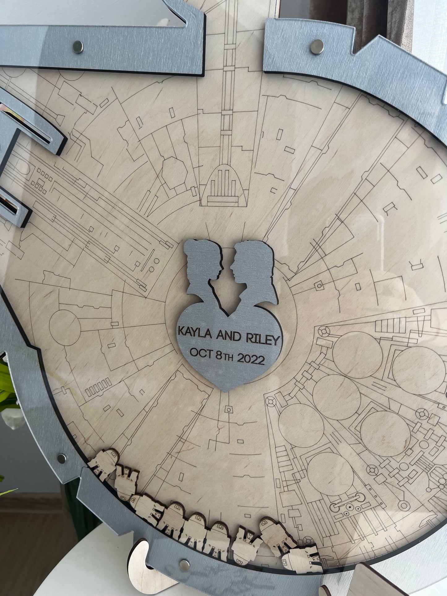 Millennium falcon wedding guest book alternative