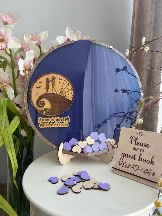 Nightmare before Christmas wedding guest book alternative